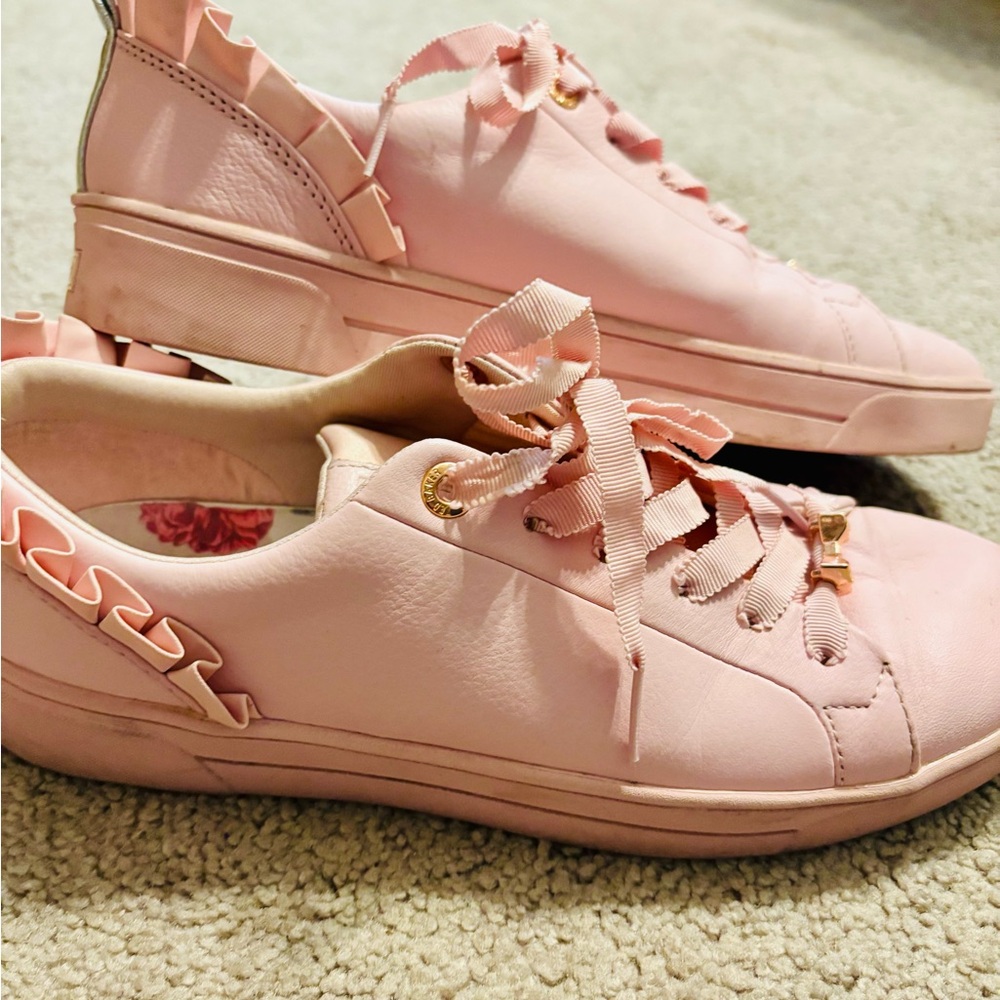 Pink Ruffle Women's Sneakers